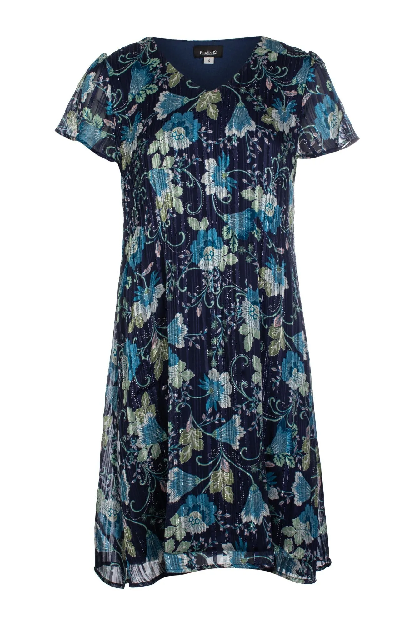 Dress | Navy Sage Vines | 8564C1 Elegant Layer
