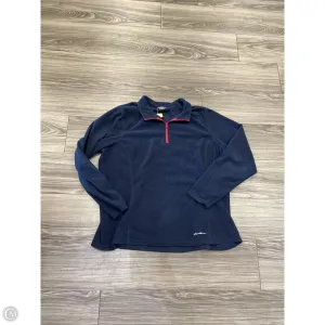Stretchable Waistband Sweatshirt Collar By Eddie Bauer In Navy, Size: 2x