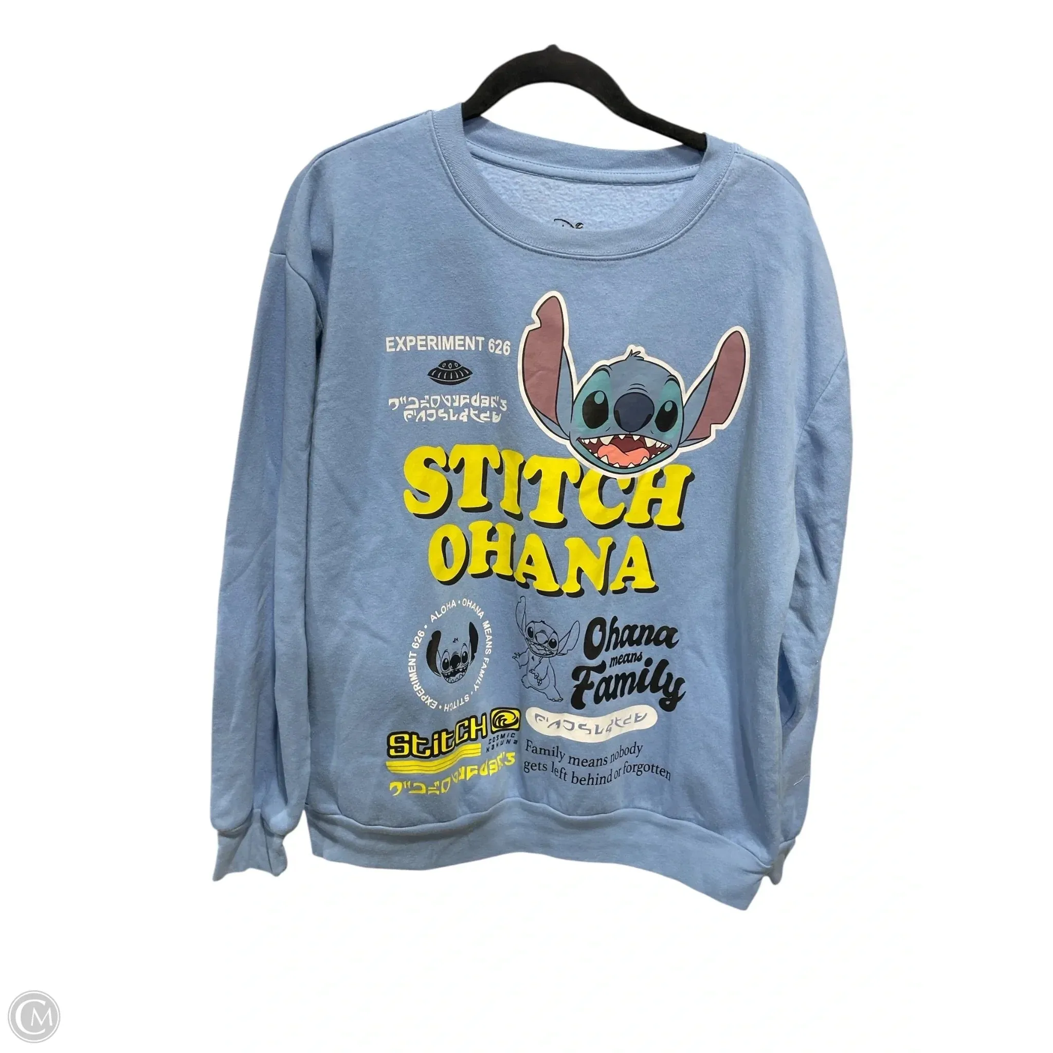 Sweatshirt Crewneck By Disney Store In Blue, Size: 2x QuickDrying