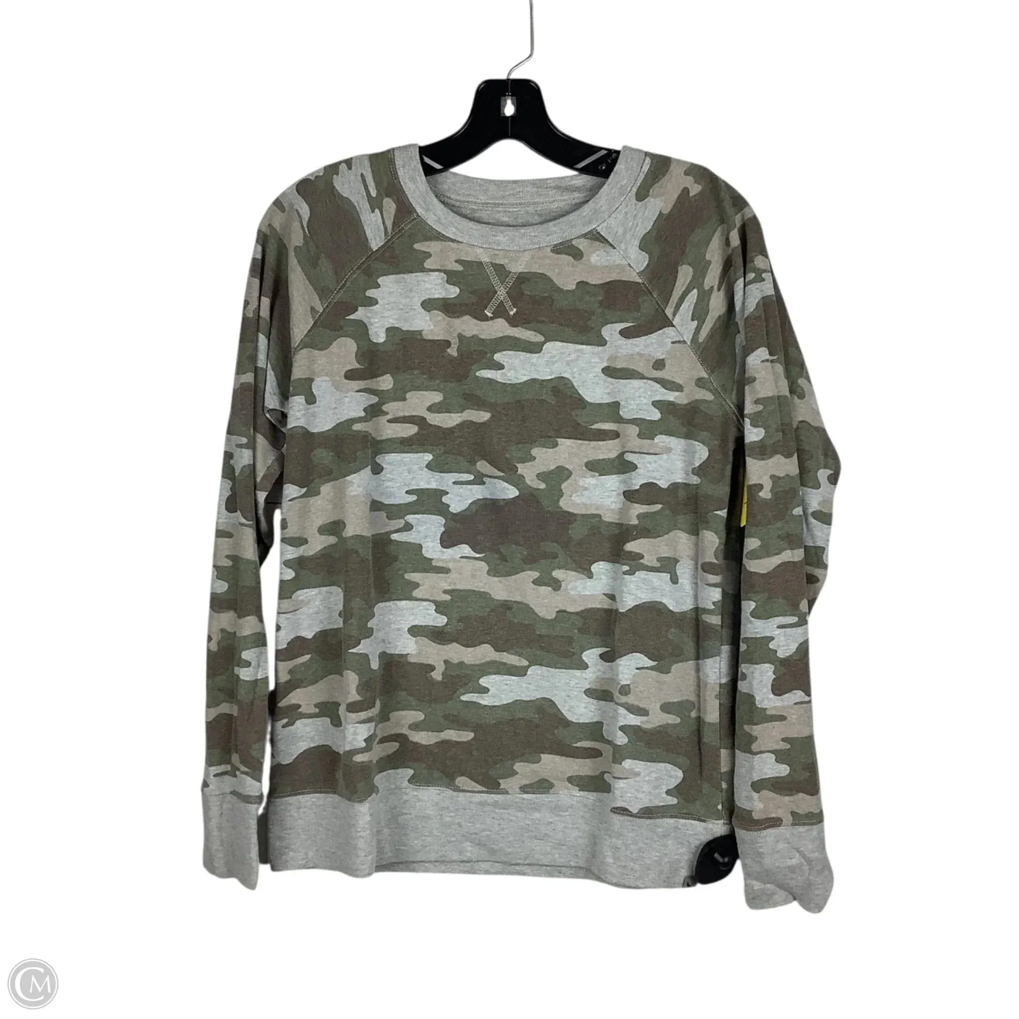 Sweatshirt Crewneck By Eddie Bauer In Camouflage Print, Size: S Meta Mood OdorResistant