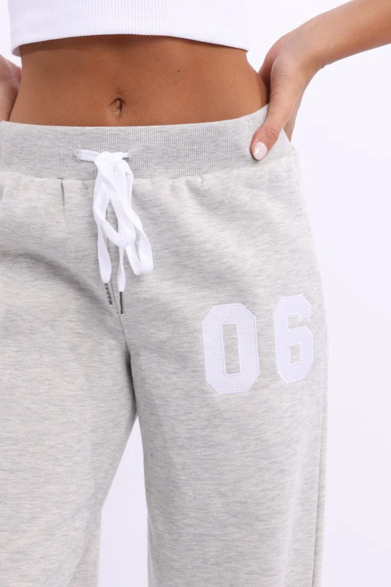 Grey Track Pants Wide Leg Stretchable Comfort FourWayStretch
