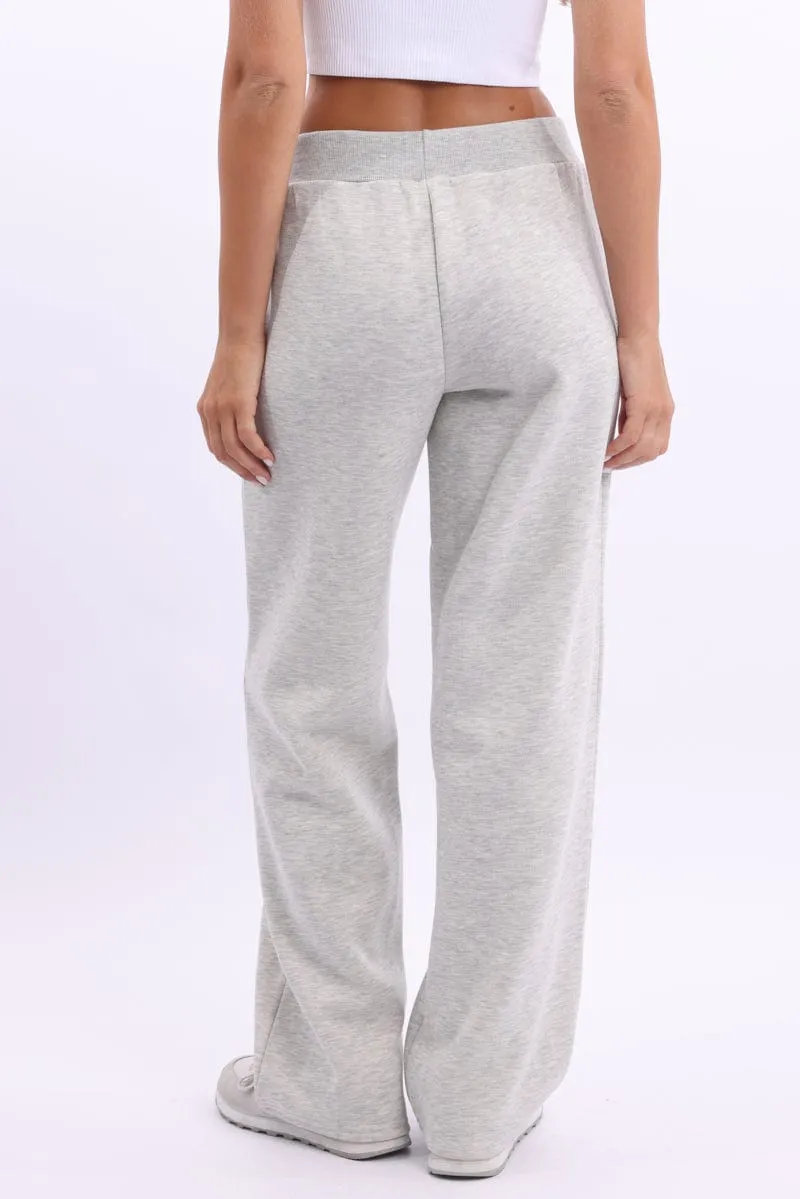 Grey Track Pants Wide Leg Sleek Look UV protection coating