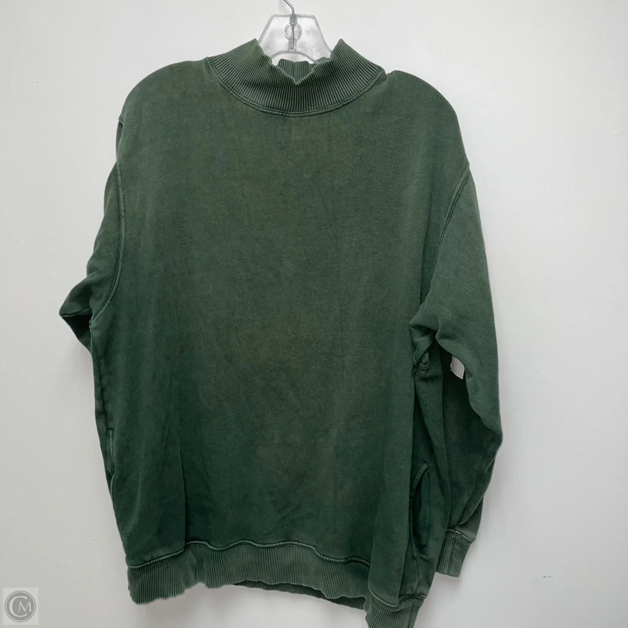 Cool Hooded Jacket Model Glow Sweatshirt Collar By Aerie In Green, Size: M