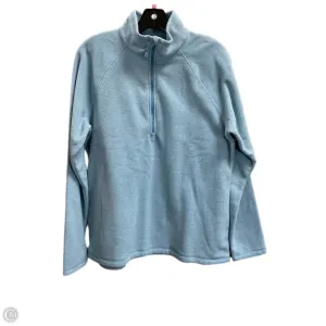 Casual Pants Sweatshirt Collar By Eddie Bauer In Blue, Size: L