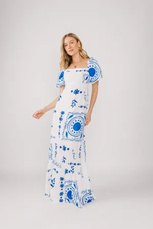Calm Mind Greek Goddess Maxi Dress
