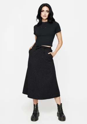 Natural Look Ziggy Check Midi Skirt