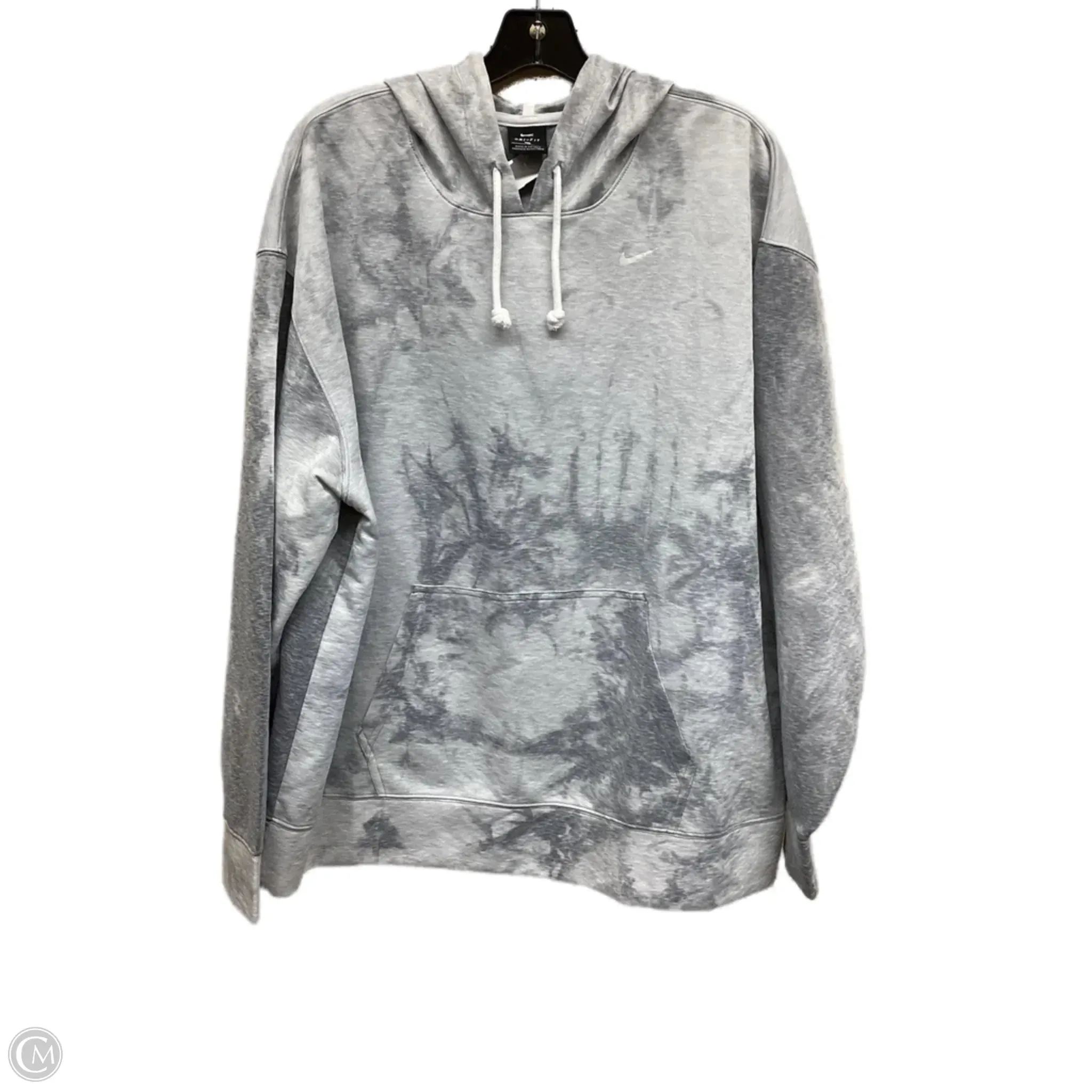 Polish Tone Athletic Sweatshirt Hoodie By Nike In Grey, Size: 1x