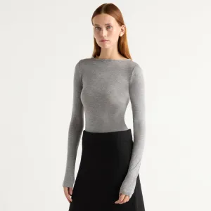 Lana Tencel-Wool Semi-Sheer Tee NonIronTechnology
