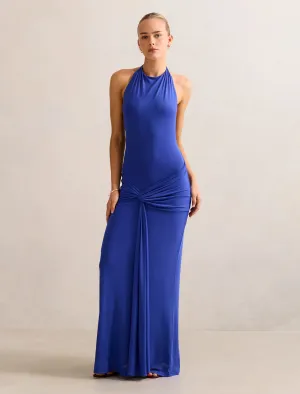 Abby Halter Mesh Maxi Dress Coastal Chic