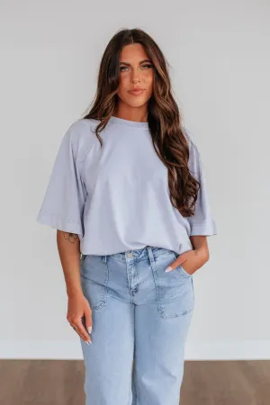 Daily Style Trend Skylen Oversized Tee - Lavender