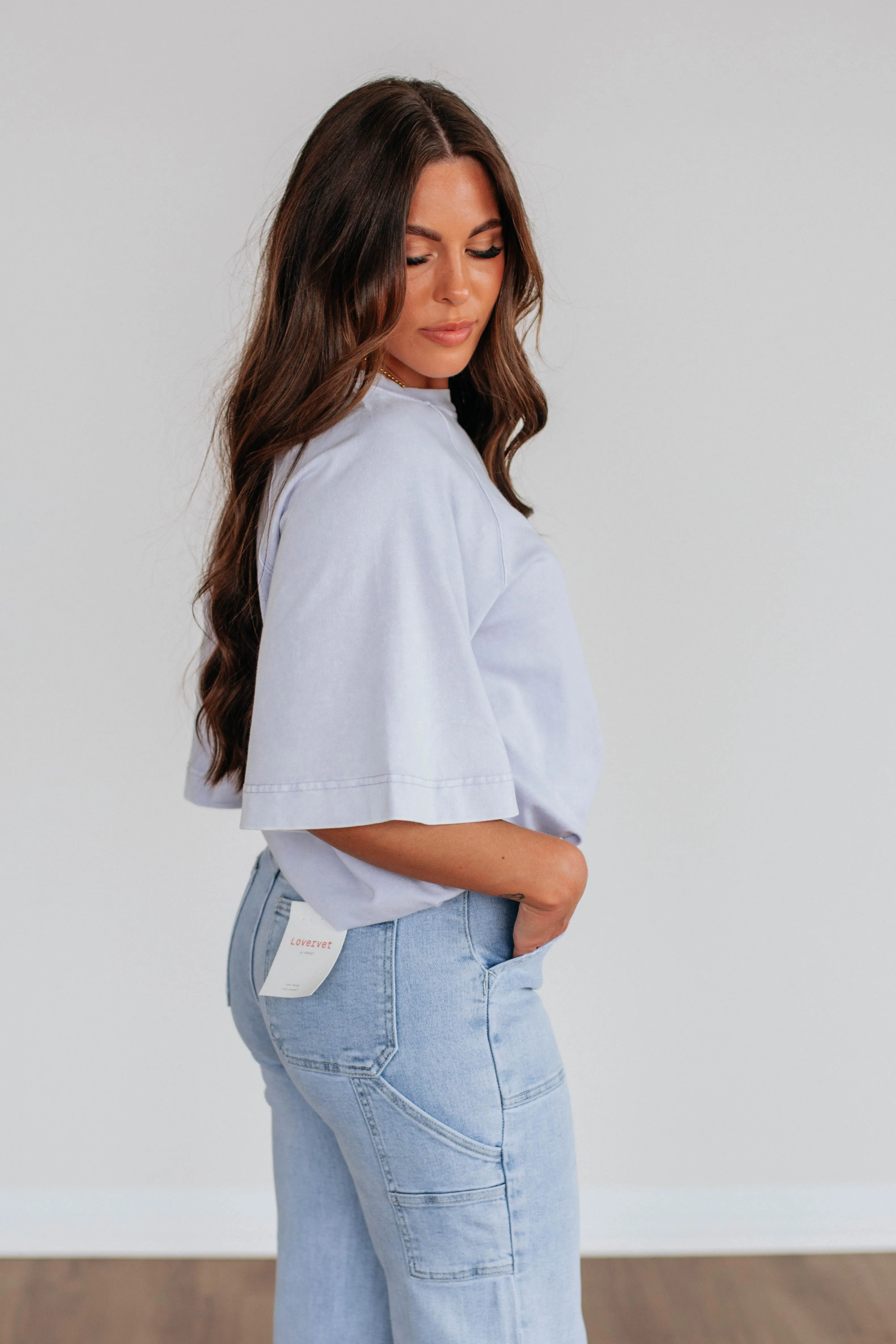 Chic Wear Skylen Oversized Tee - Lavender
