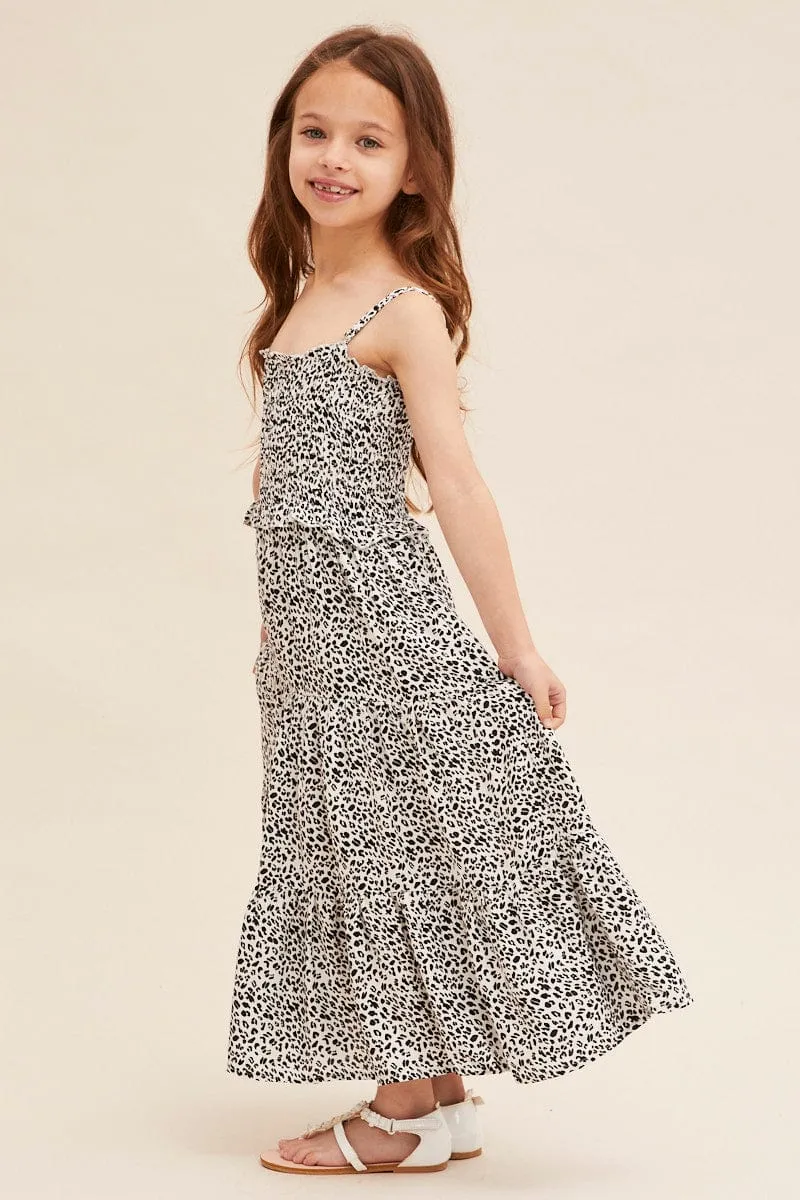 Print Kids Midi Dress Singlet Tiered Music Hall Perfect Fit