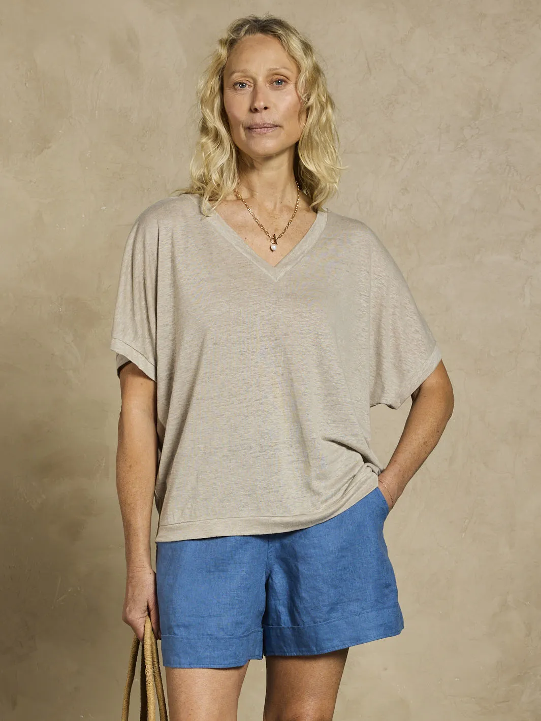 Iris Jersey T-Shirt Rustic Taupe MinimalBranding