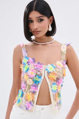 FLOWER POWER SHEER CORSET Dynamic Fit Design