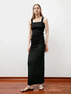 Fall Mood Wide Glow Long Tank Dress Black