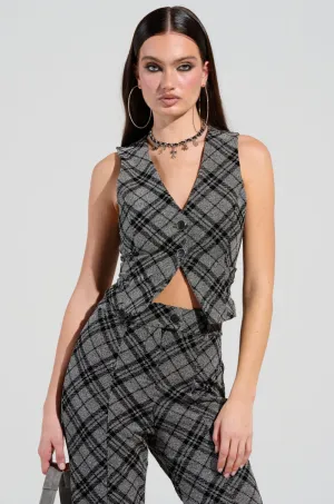 LITTLE LOVE PLAID VEST Heavy Duty Feedback - responsive