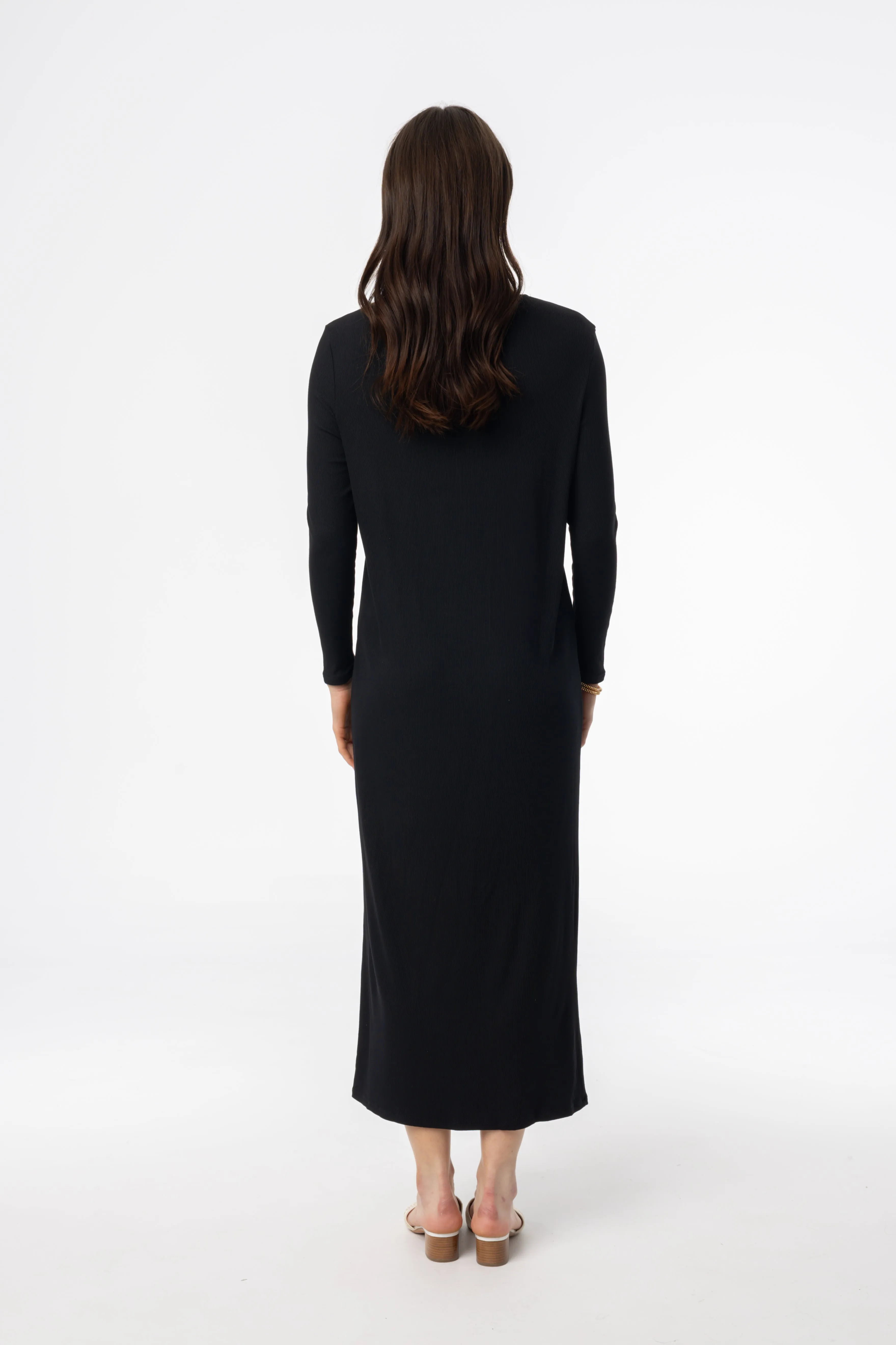 Black Basic Maxi Lightweight Jacket
