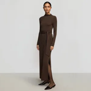Rain Fit Vero Tie-Front Long-Sleeve Dress