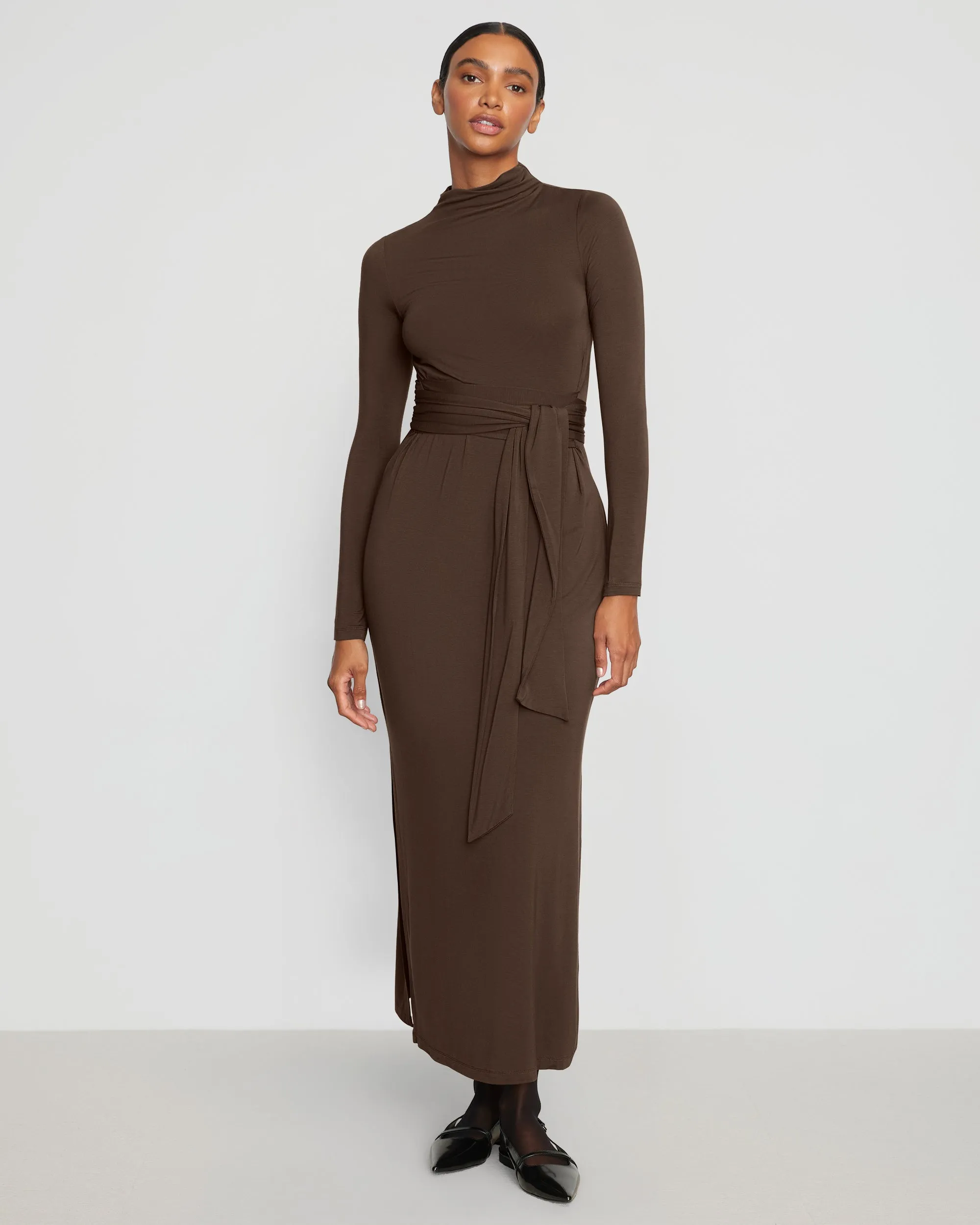 Vero Tie-Front Long-Sleeve Dress Village Charm Outdoor Comfort