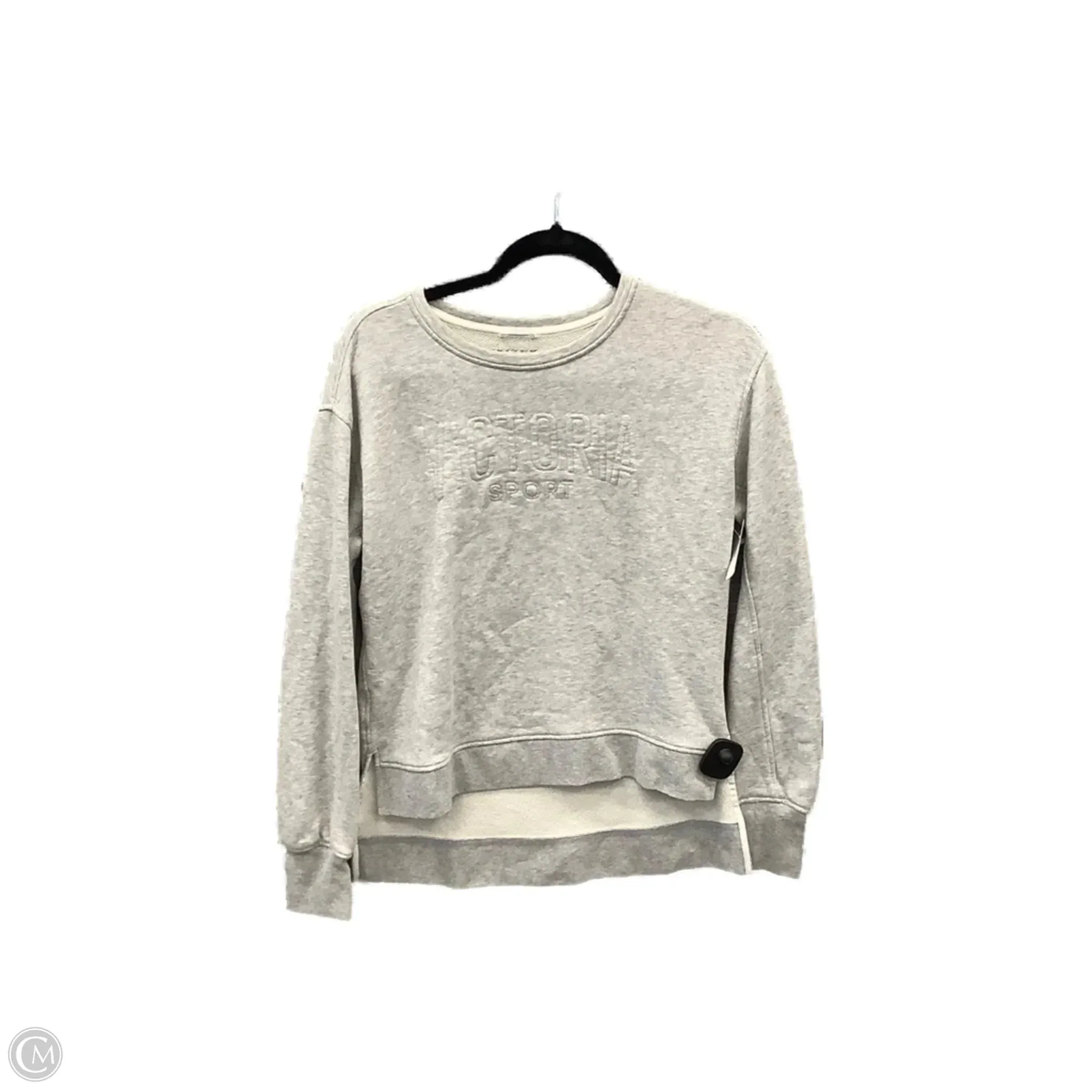 Athletic Sweatshirt Crewneck By Victorias Secret In Grey, Size: Xs Functional Wear