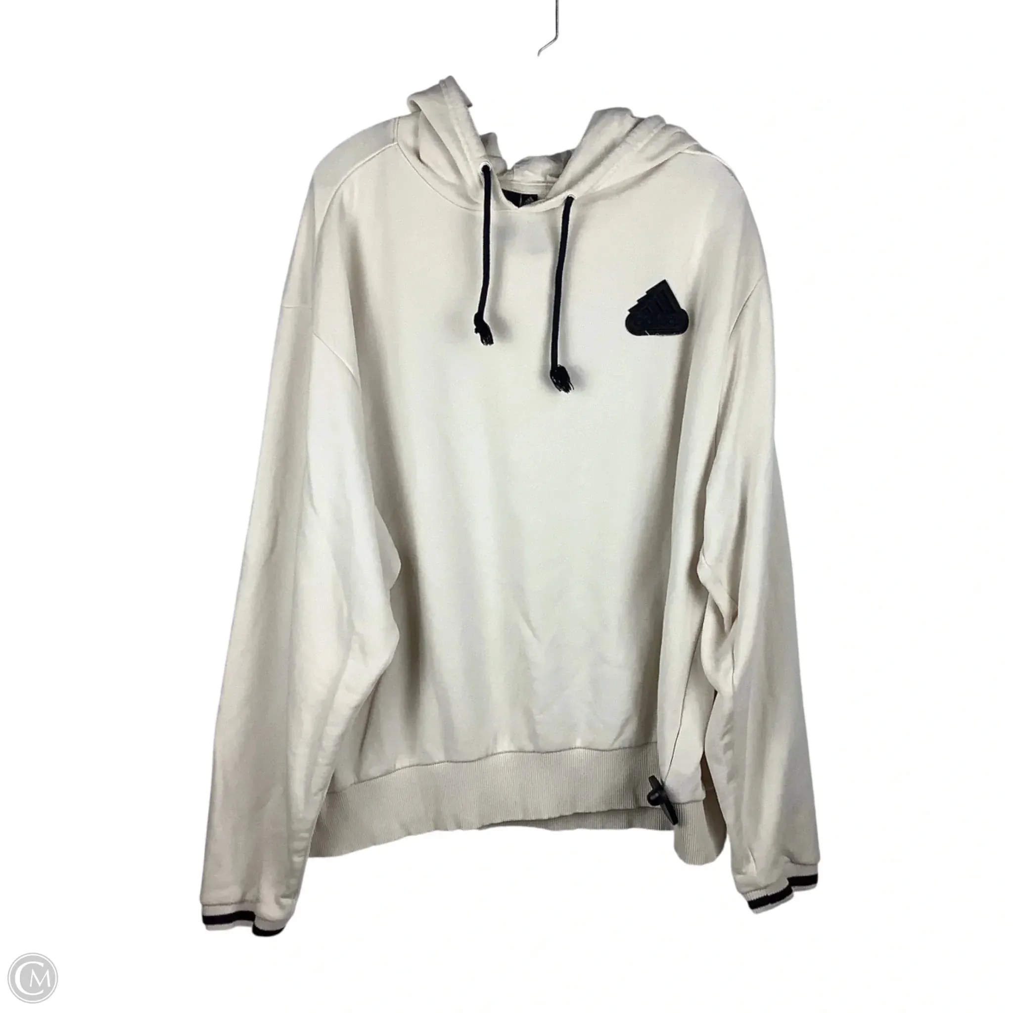 Athletic Sweatshirt Hoodie By Adidas In Cream, Size: 2x FourWayStretch