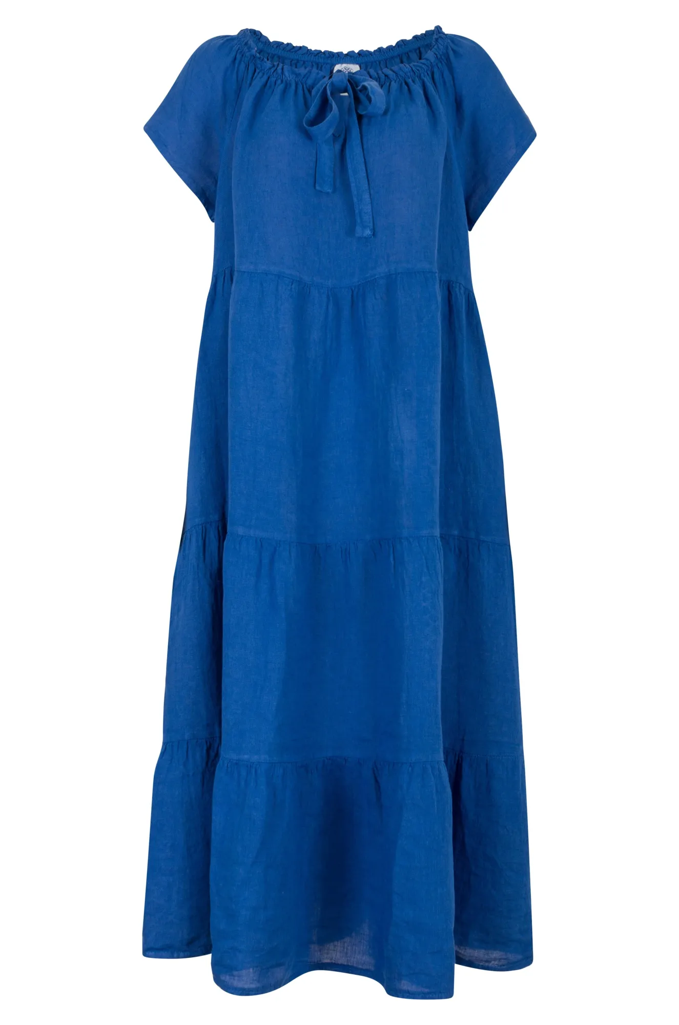 Made in Italy 100% Linen Maxi Dress | AZURE | 0208A1 Smart Fit