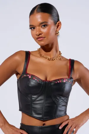 Precision - engineered BACK IT UP EMBROIDERED CORSET