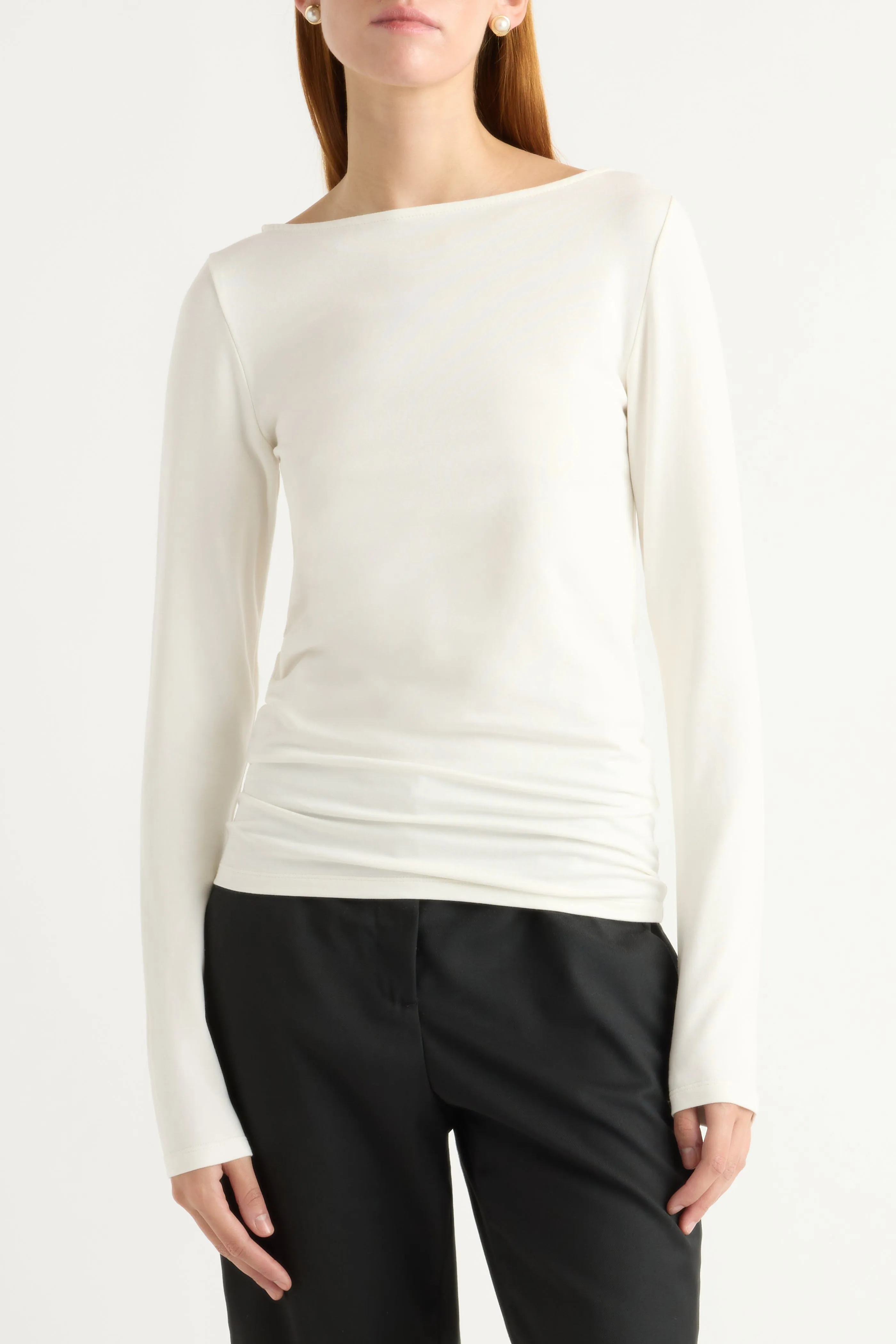 High-Quality Fabric Lainey Organic Cotton Slit-Neck Tee