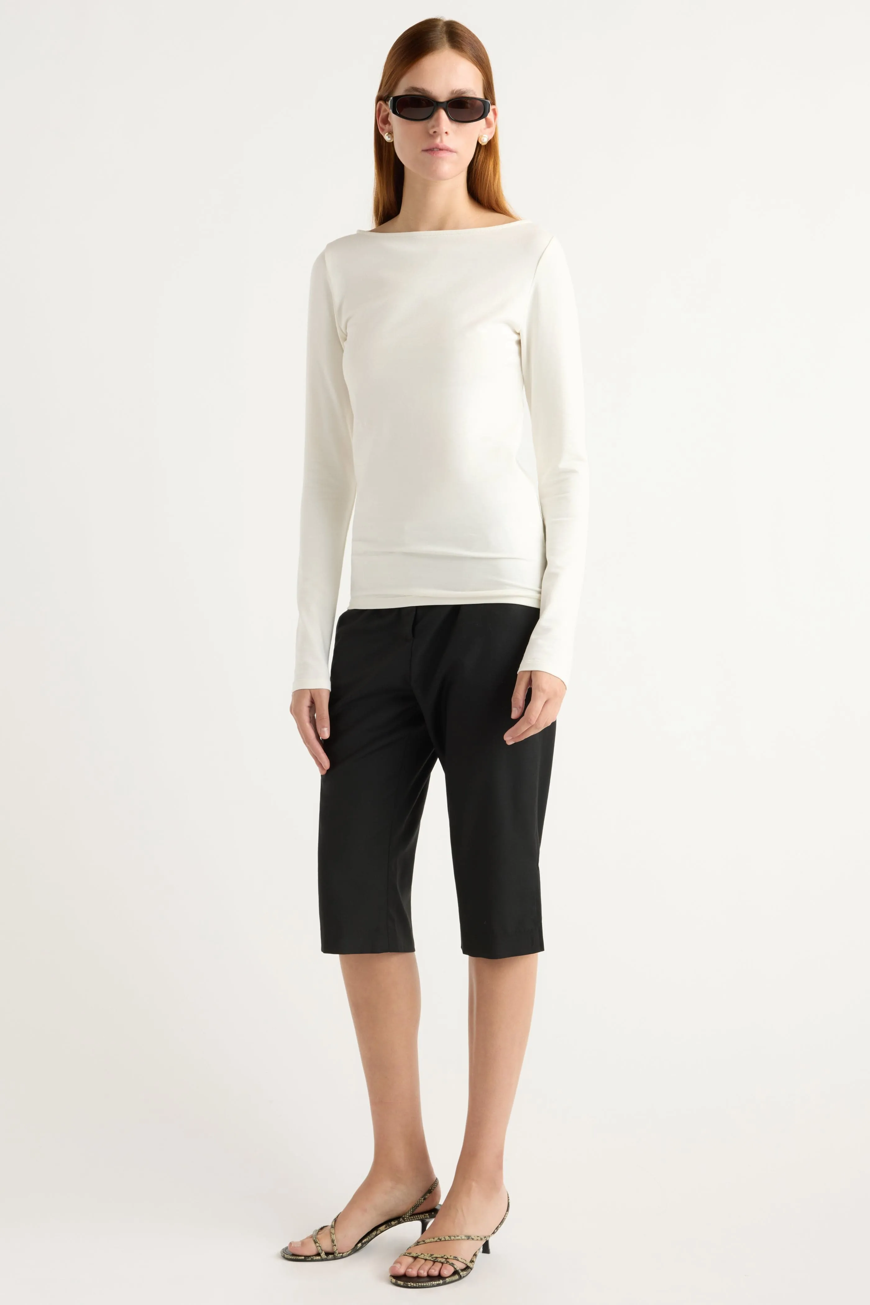 Lainey Organic Cotton Slit-Neck Tee AllWeatherComfort