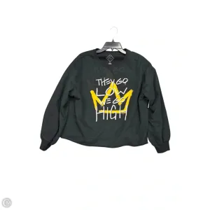 Sweatshirt Crewneck By Well Worn In Black, Size: L FrictionResistantFabric Model Glow