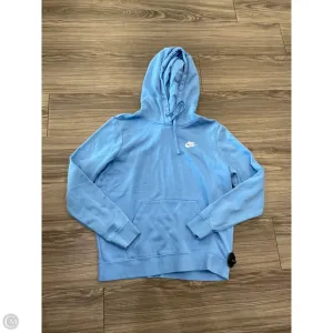 Daily Use Breath Skin Athletic Sweatshirt Hoodie By Nike In Blue, Size: M