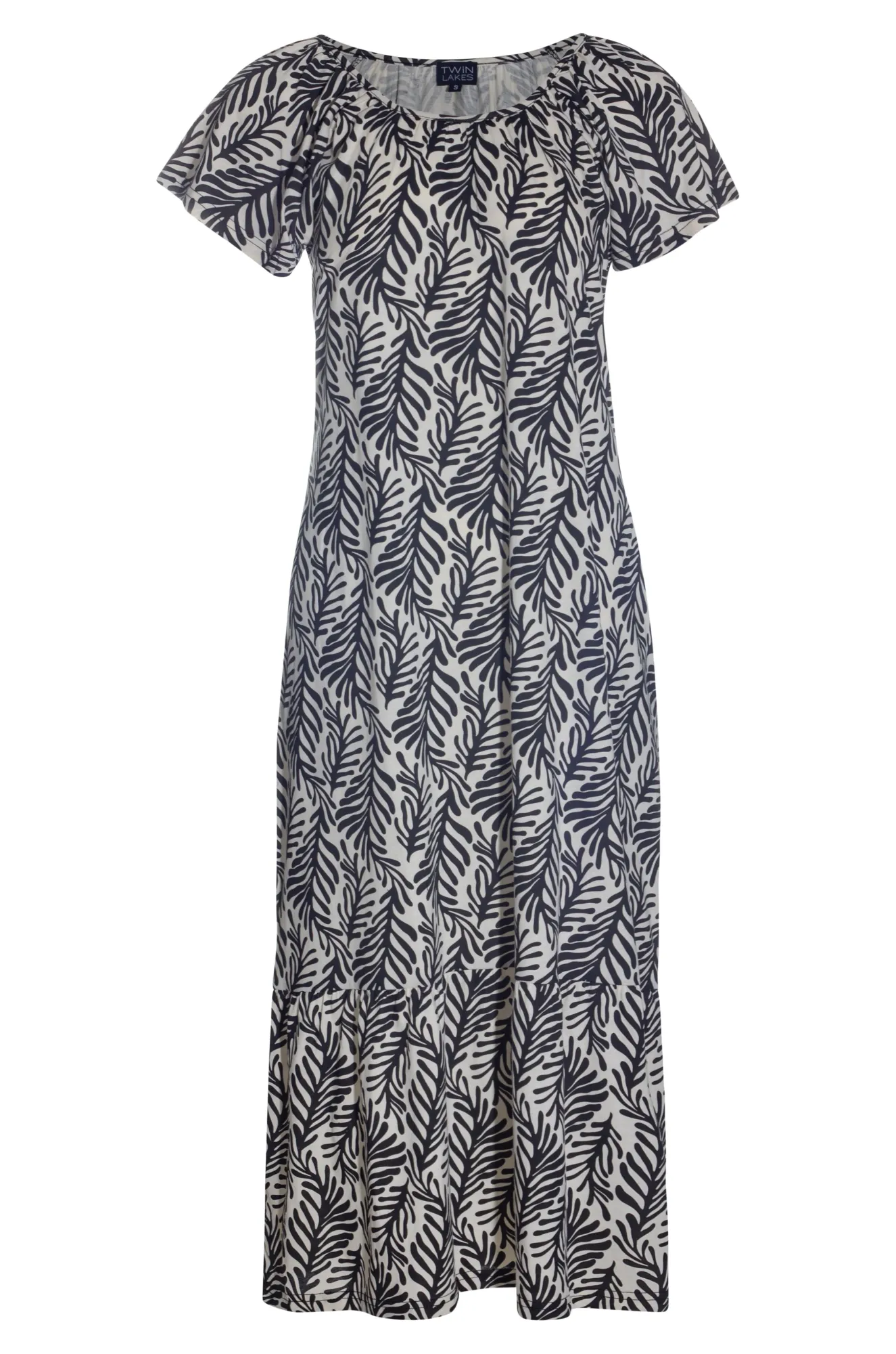 100% Cotton Dress | Black Ivory Fern | 6691AR Elite Vibe Date Vibe