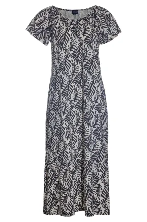 Young Edge 100% Cotton Dress | Black Ivory Fern | 6691AR