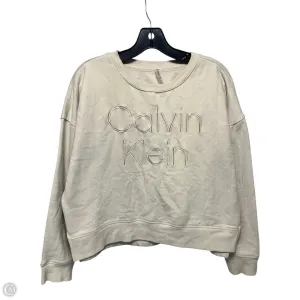 OdorControlTech ReinforcedKnees Sweatshirt Collar By Calvin Klein In Tan, Size: L