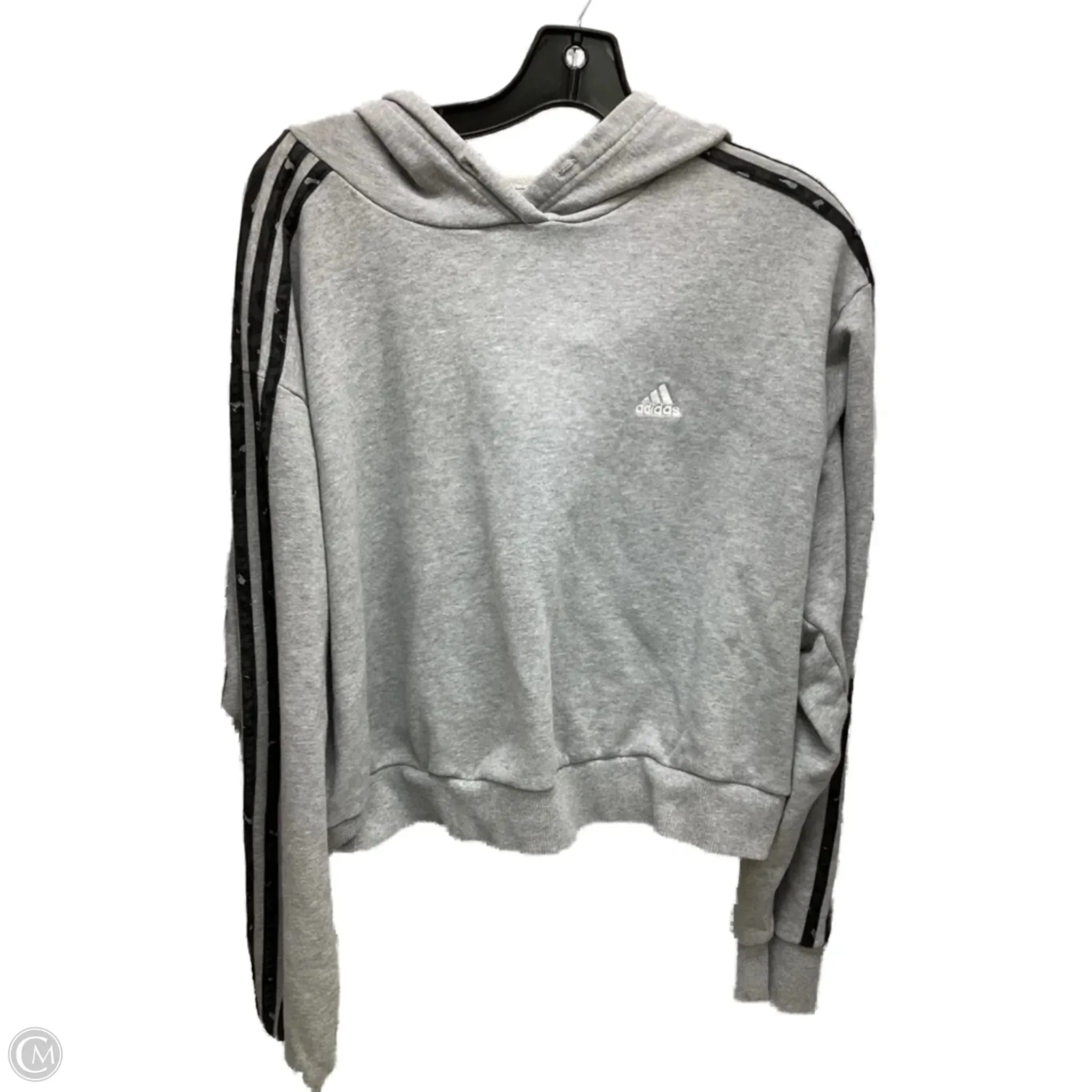 Sweatshirt Hoodie By Adidas In Grey, Size: 1x Recycle Glow Light Sweatshirt