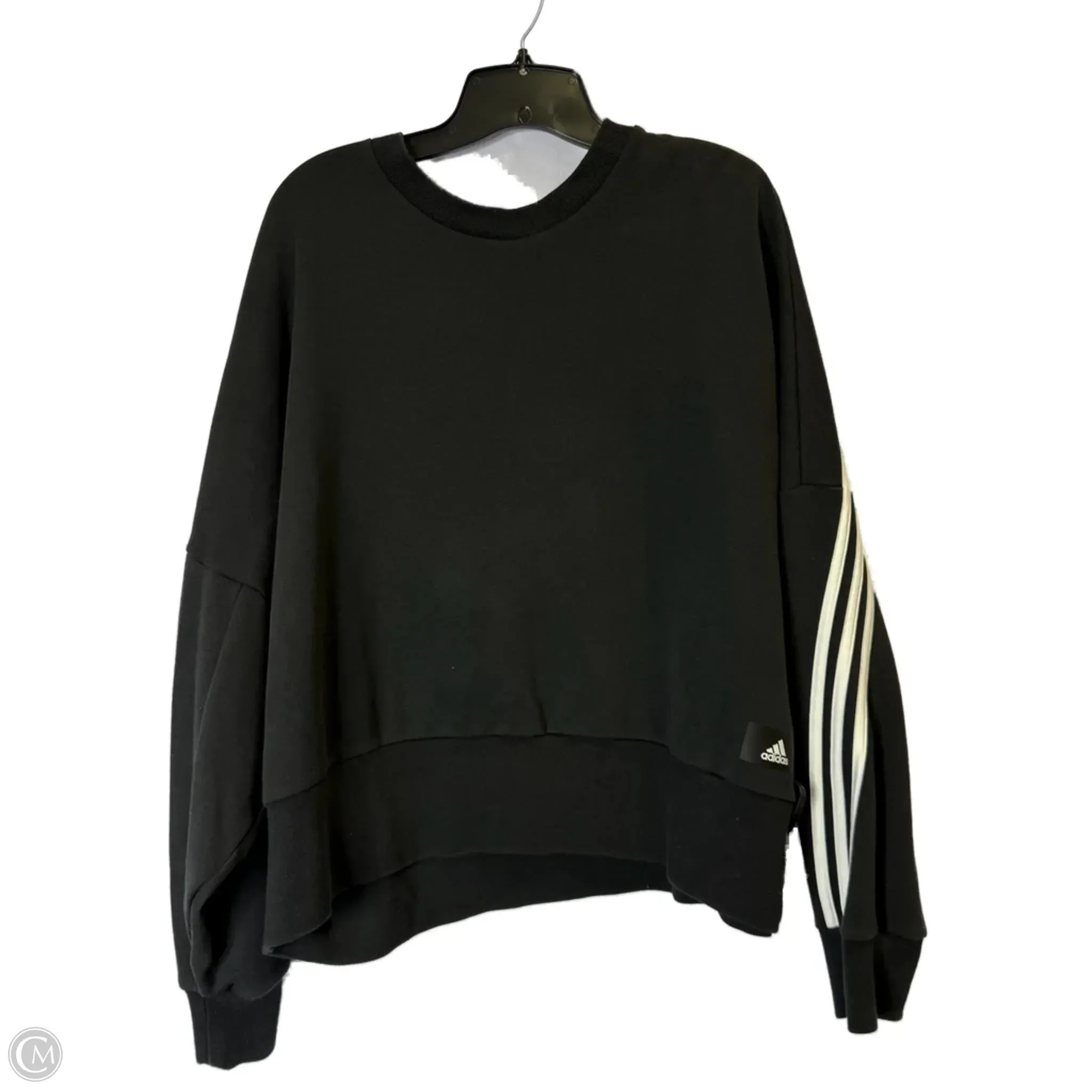 Athletic Sweatshirt Crewneck By Adidas In Black, Size: Xl NoIrritationSeams SoftLining