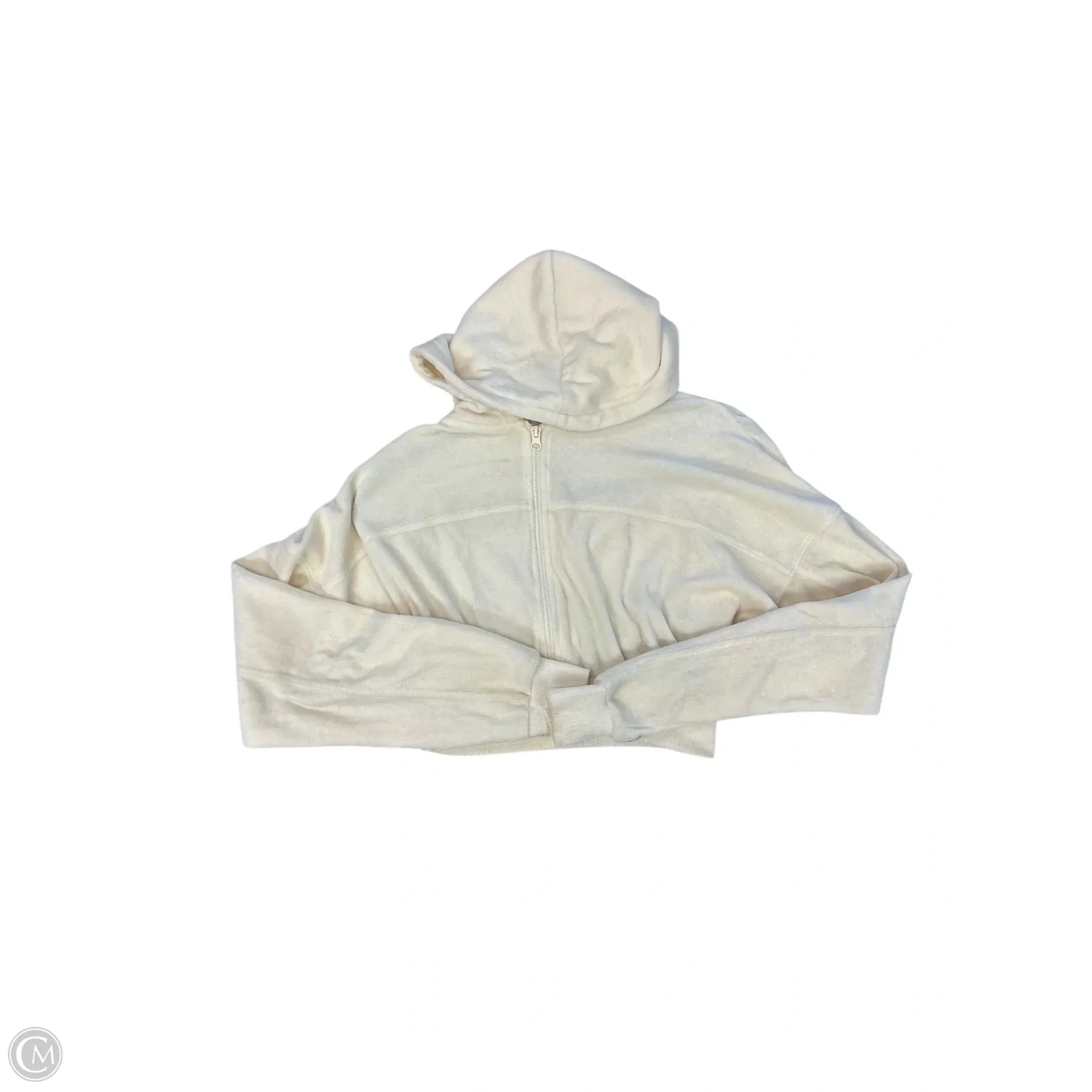 Sweatshirt Hoodie By Clothes Mentor In Cream, Size: S FlexibleCuff