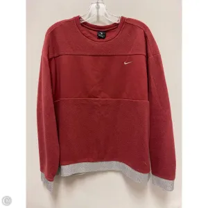 Athletic Sweatshirt Crewneck By Nike In Red, Size: L DurableCoverstitch