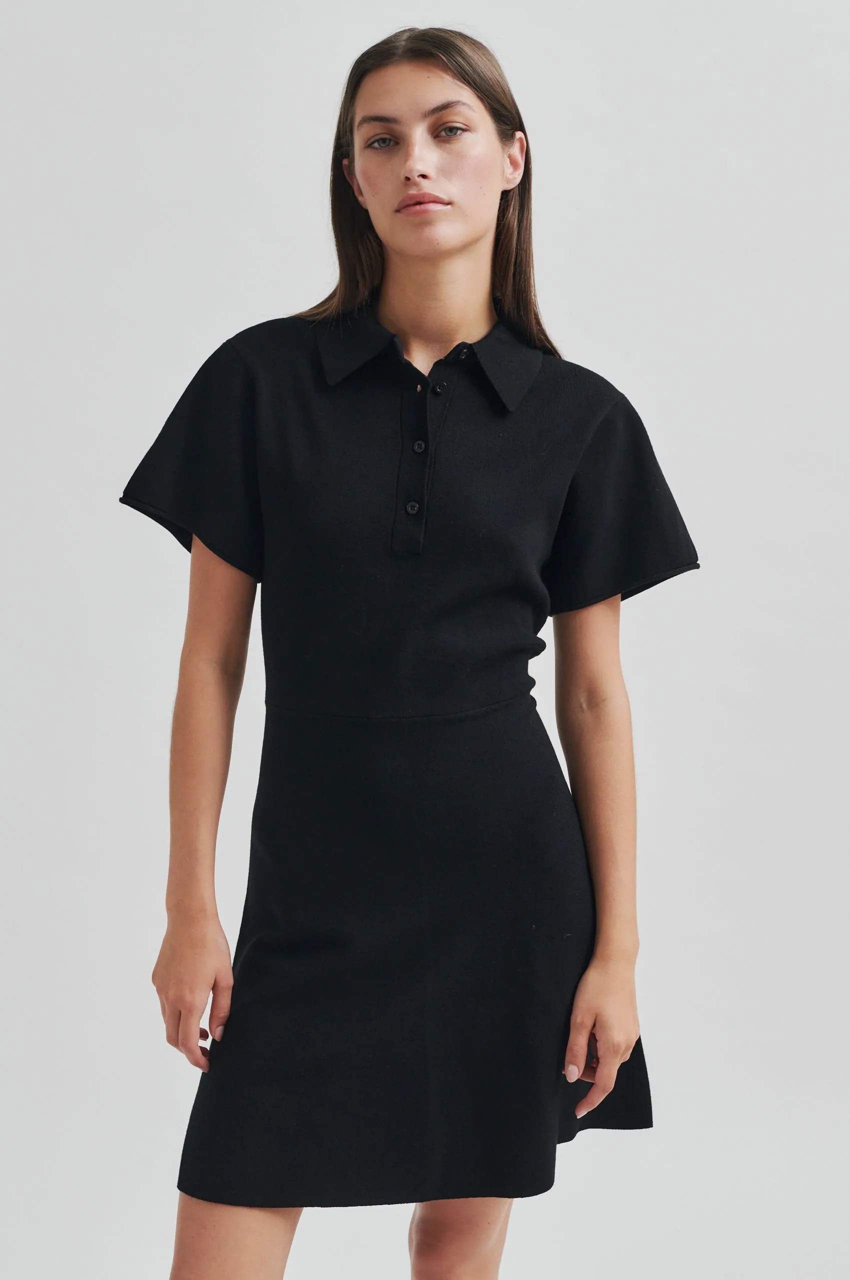 Stinna Knit SS Dress Royal Mode