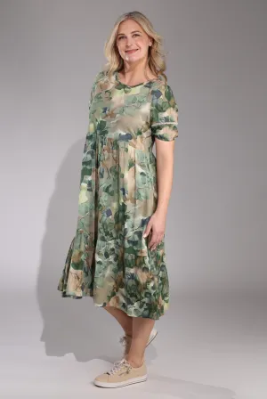 Fresh Glow Dress | Green Silver Garden | 6532C1