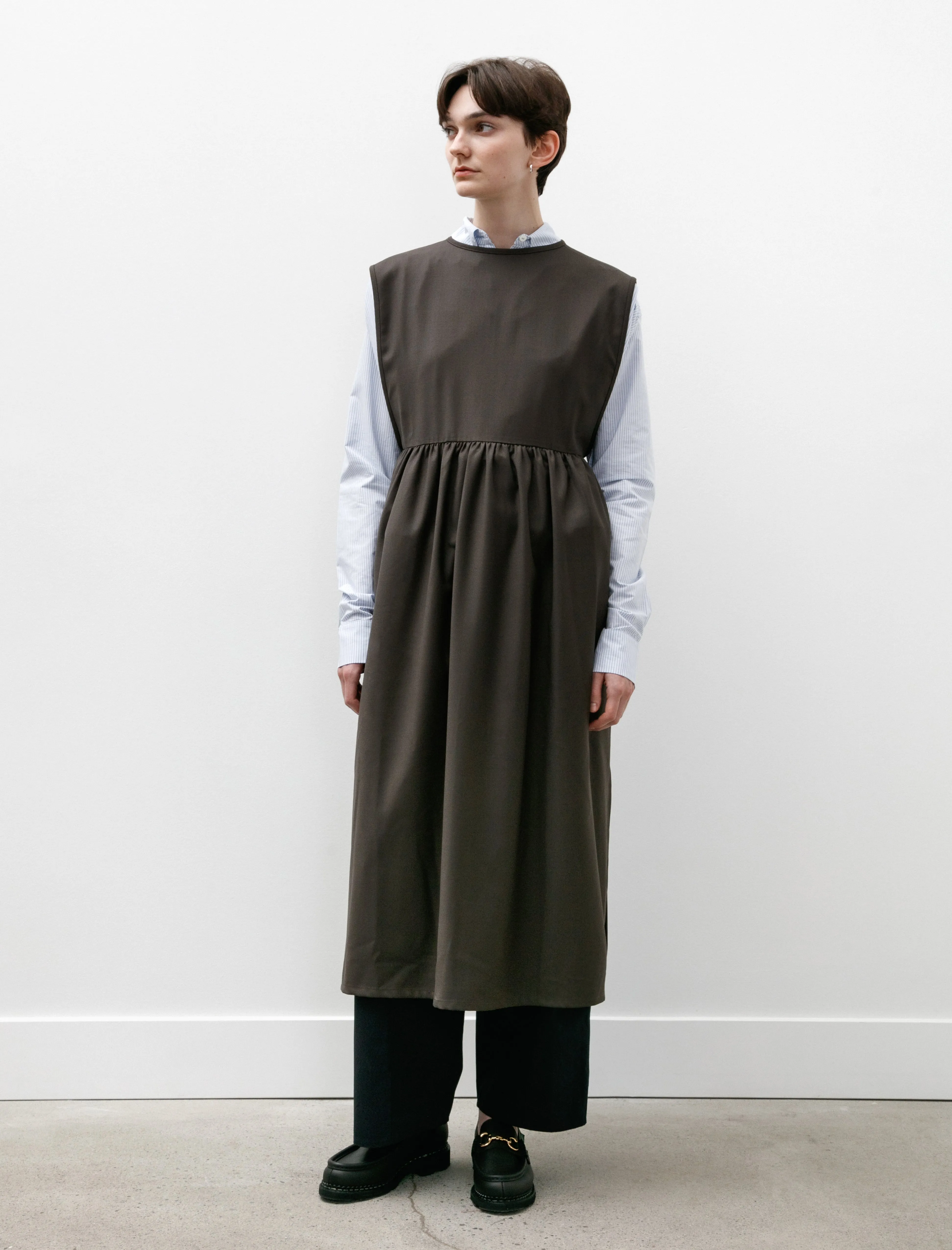 Virtual Mode Strik Dress Brown Wool