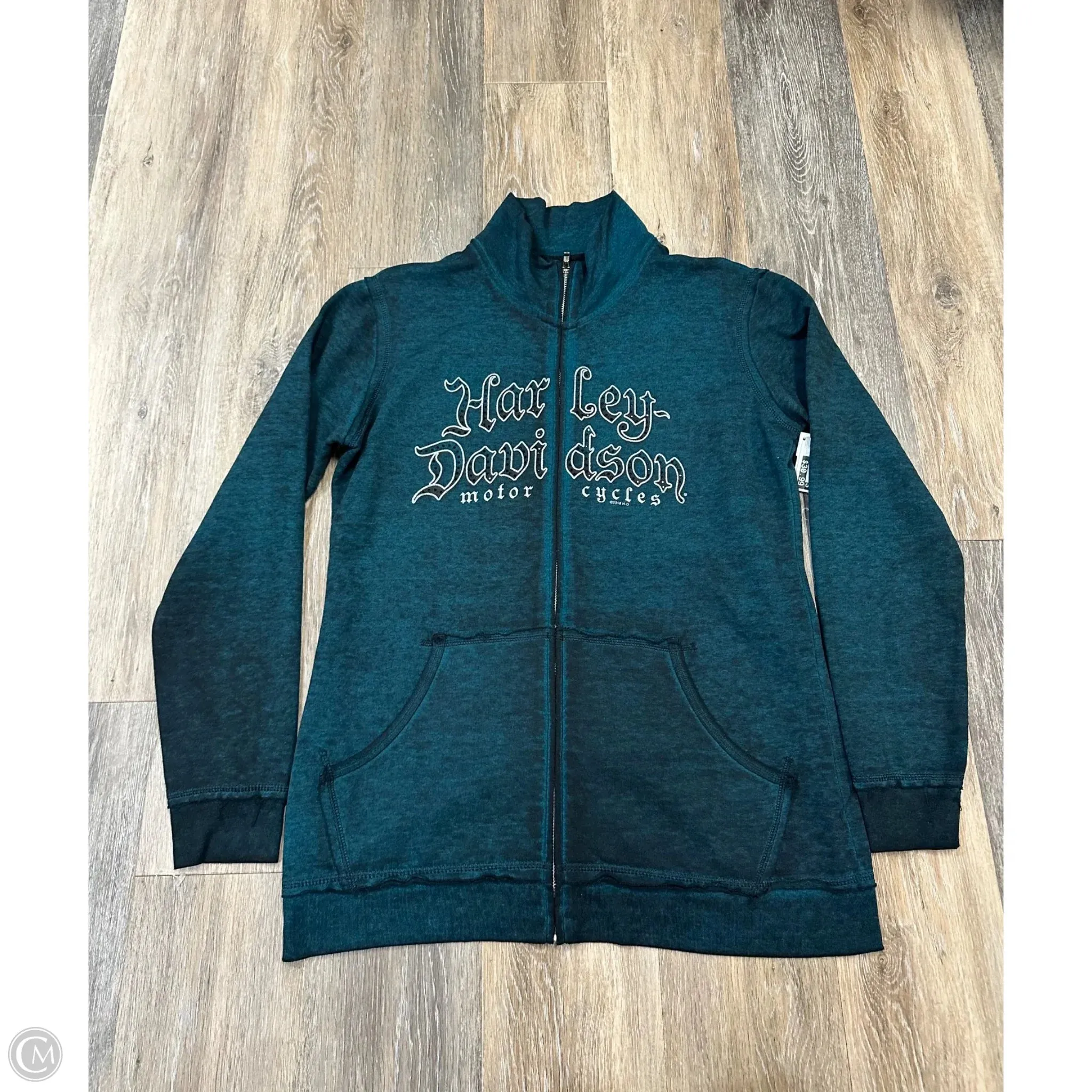 Sweatshirt Collar By Harley Davidson In Green, Size: M Effortless Style