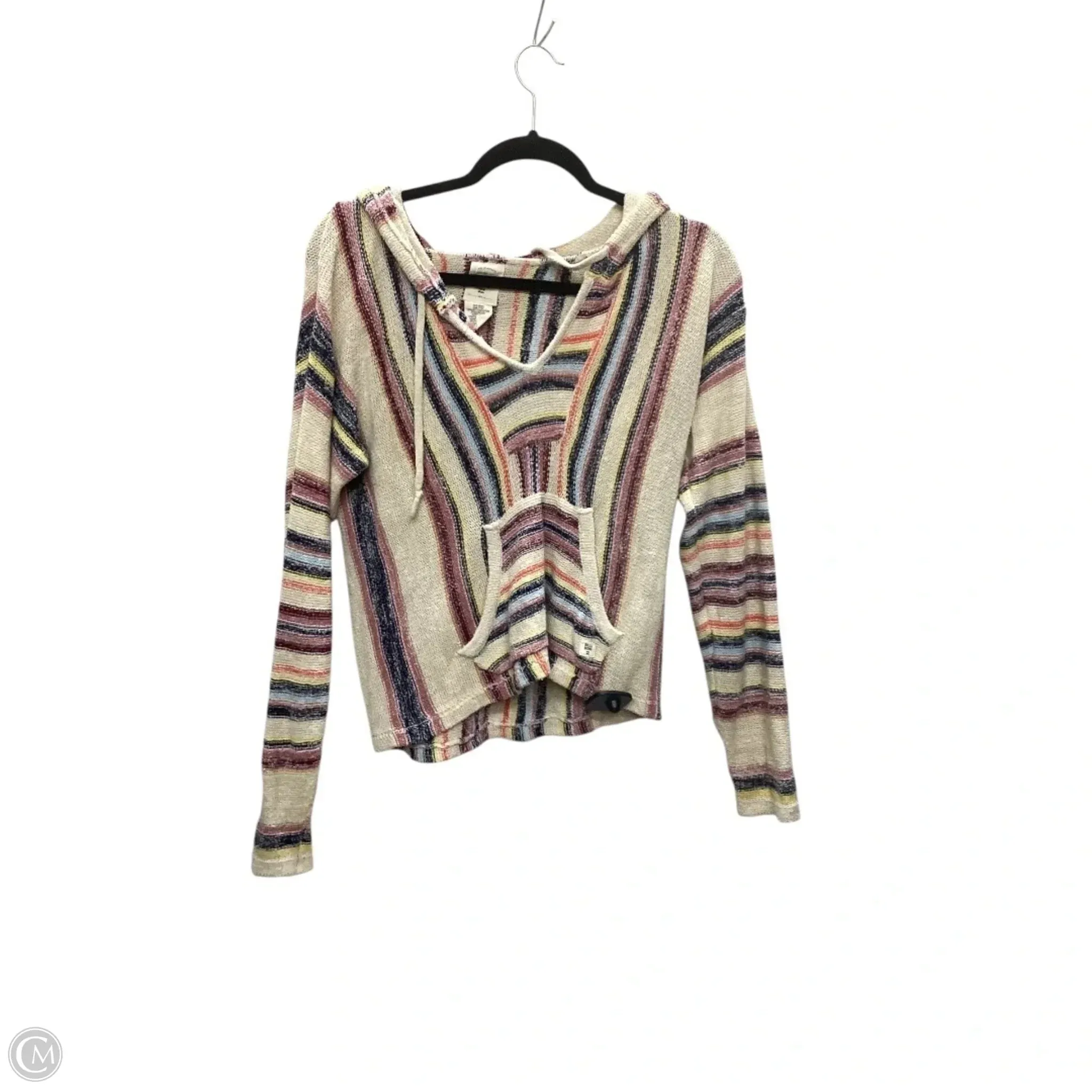 Sweatshirt Hoodie By Billabong In Striped Pattern, Size: L Active Style DurableThreadwork