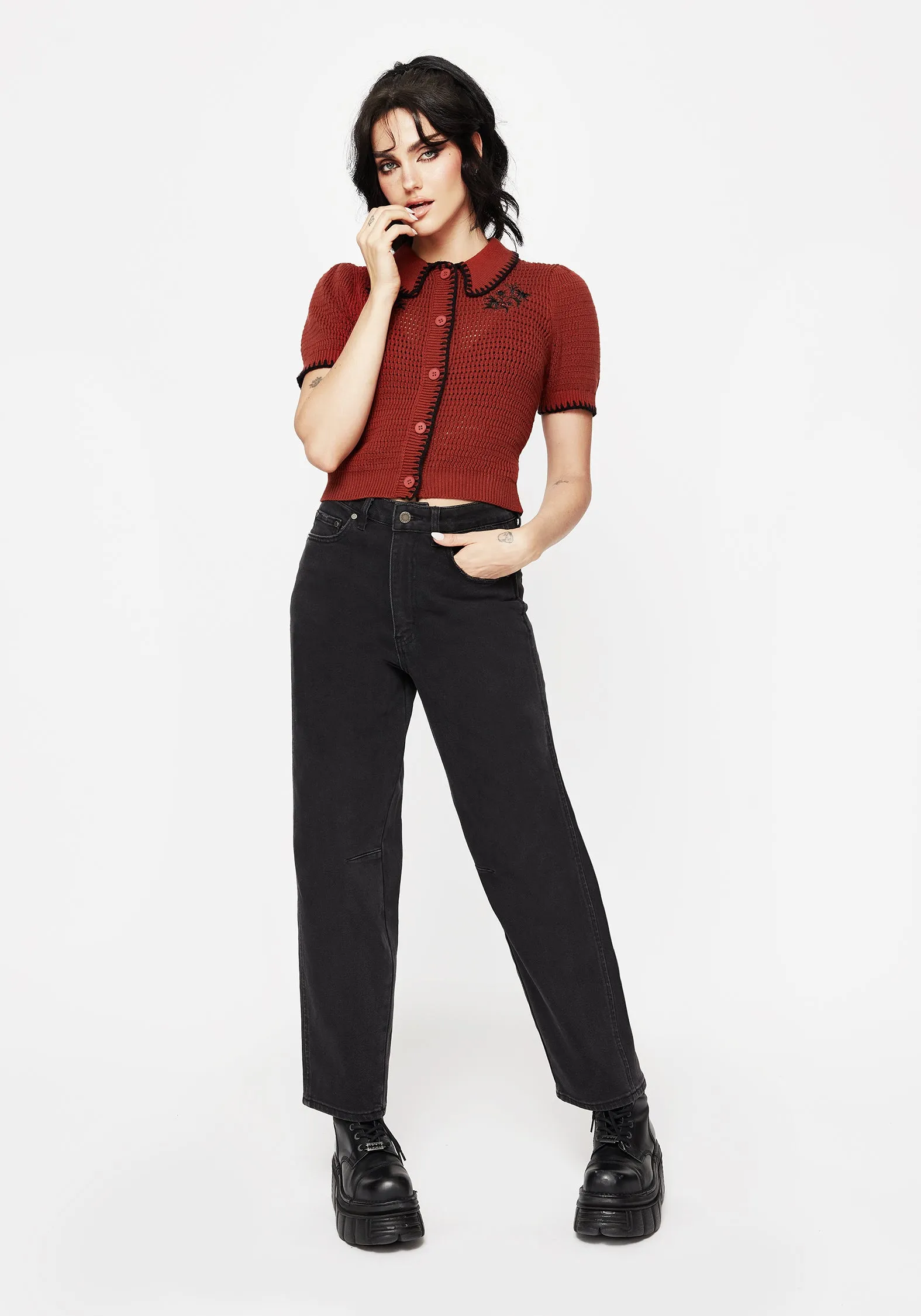 Malevolence Denim Barrel Leg Jeans High Durability Thread Night Out Everyday Holiday Vibes