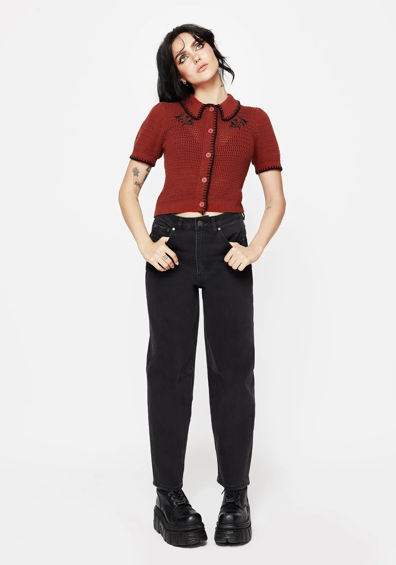 Malevolence Denim Barrel Leg Jeans Quality Staple