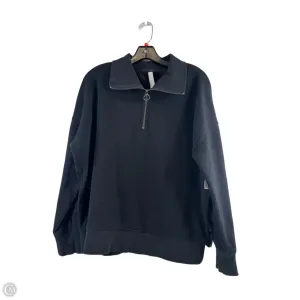 Casual Sweater Utility Mode Athletic Sweatshirt Collar By Athleta In Black, Size: M