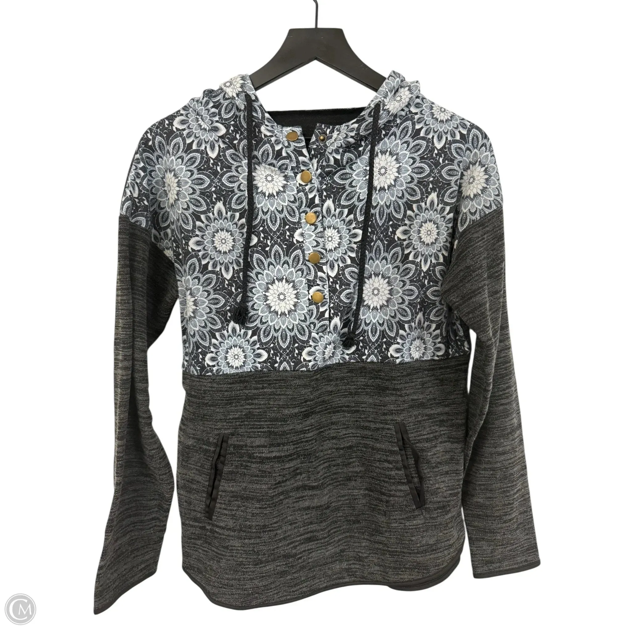 Laid-Back Outfit WeightlessLayeringPiece Sweatshirt Hoodie By Cmf In Floral Print, Size: M