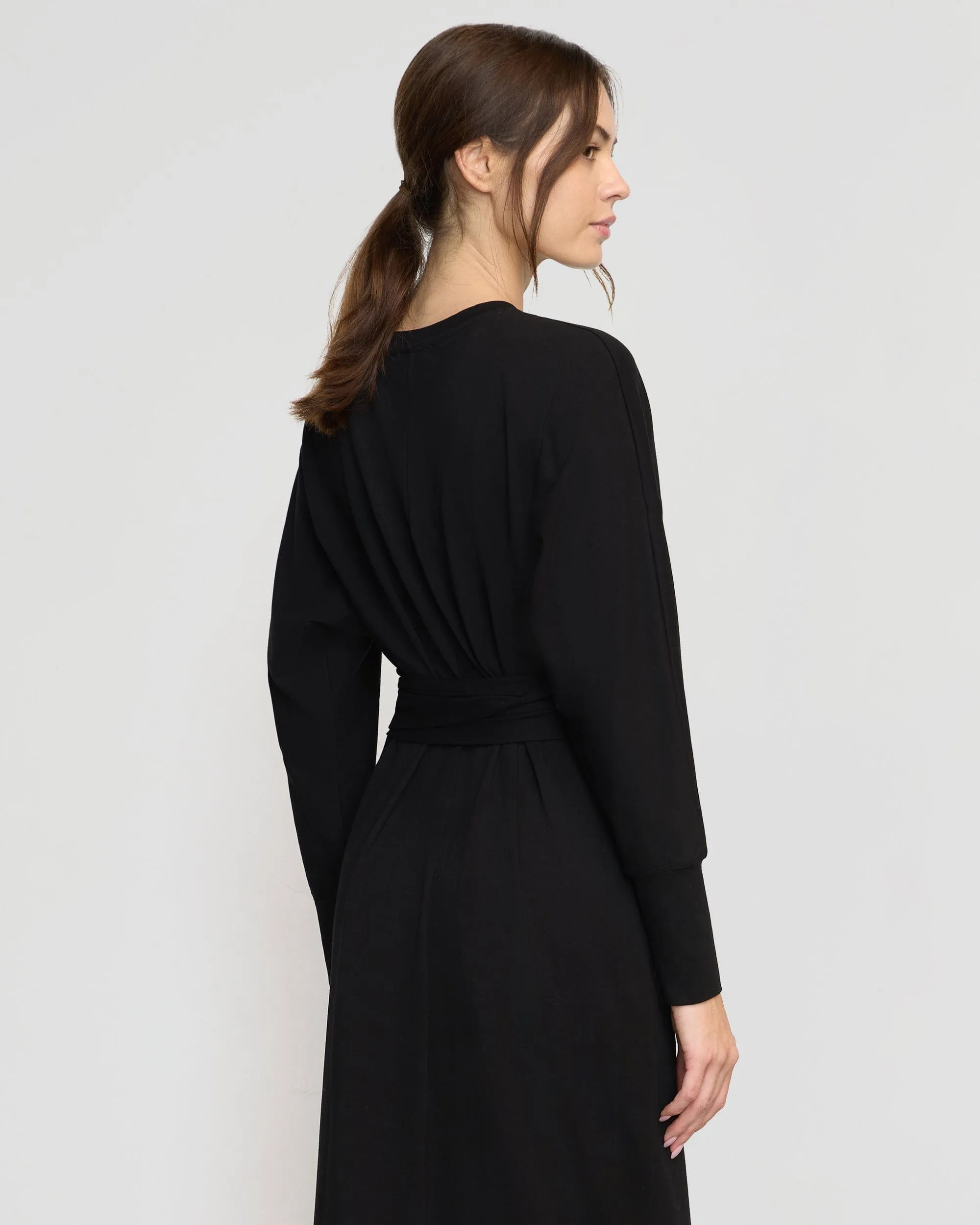Music Mood Wei Tie-Front Organic Cotton Dress