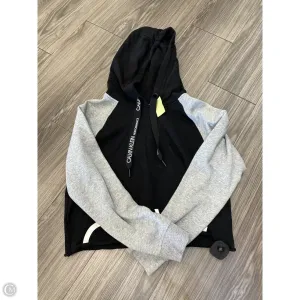 Sweatshirt Hoodie By Calvin Klein Performance In Black & Grey, Size: S Focus Mood DurableStitching