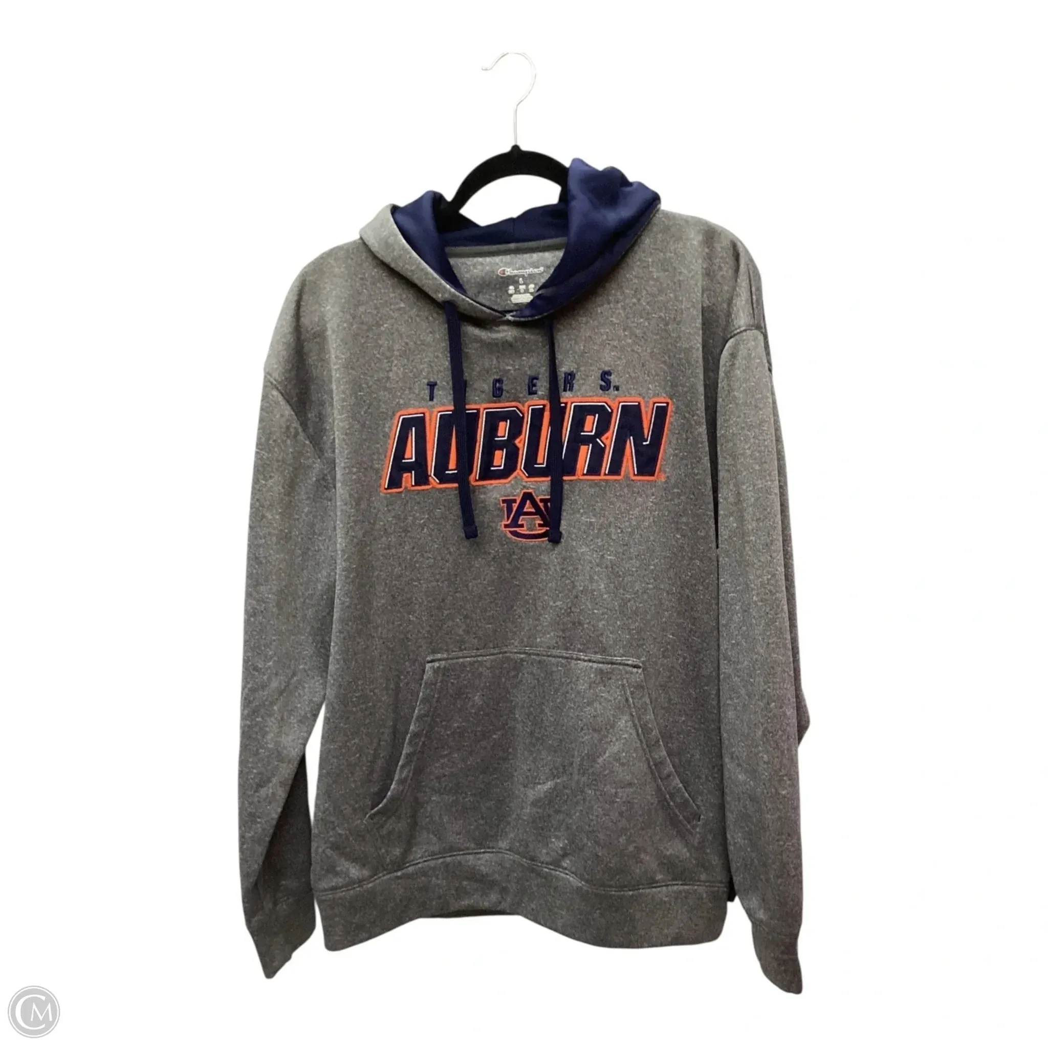 Practical Boots Sweatshirt Hoodie By Champion In Grey, Size: L